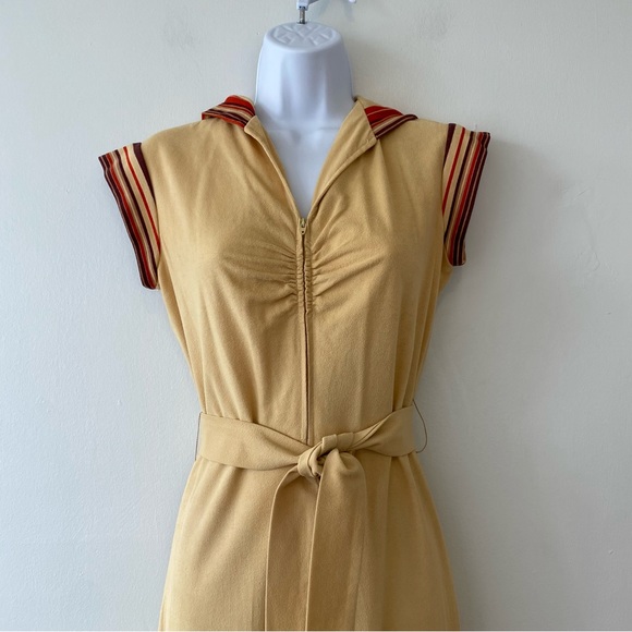 Vintage NuPhase wide leg hooded jumpsuit with tie belt - Picture 3 of 11